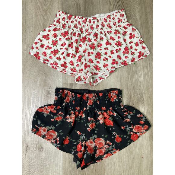 Forever 21 Women's Floral High Waist Shorts Multicolor Size S & M Casual‎ - Picture 2 of 10